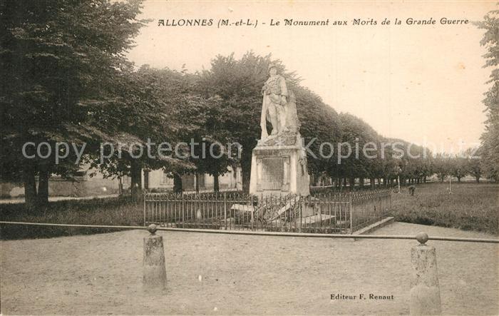 Allonnes Saumur Monument aux Morts de la Grande Guerre Kriegerdenkmal 1. Weltkri