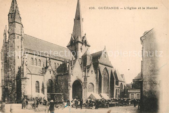 Guerande Eglise et le marché