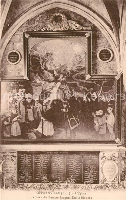 Offranville Eglise Tableau du Peintre Jacques Emile blanche