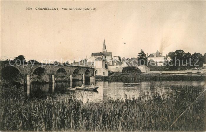 Chambellay Vue Generale aux bords de la rivière Po