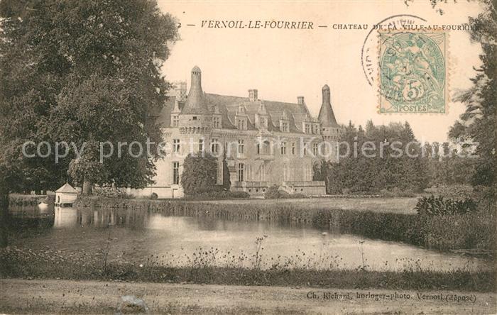 Vernoil-le-Fourrier Chateau de la Ville au Fourrier Etang Schloss Teich