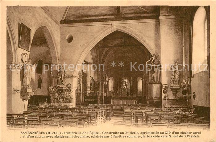 Savennieres Intérieur de l'Eglise