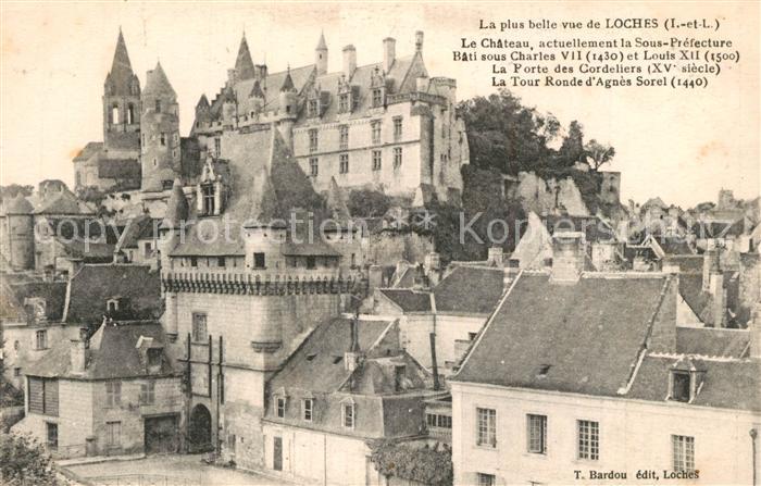 Loches Indre et Loire Vieille ville Chateau