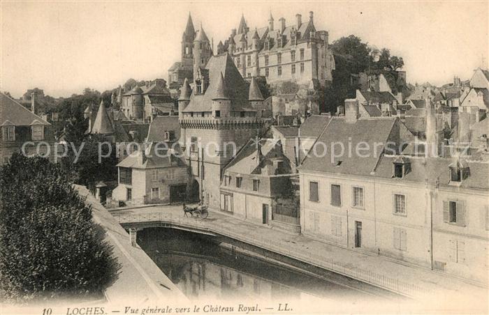 Loches Indre et Loire Vue Generale vers le Chateau Royal