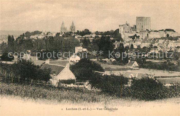 Loches Indre et Loire Vue Generale vers le Chateau