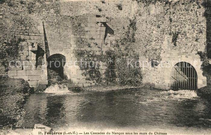 Fougeres Cascades du Nancon sous les murs du Chateau