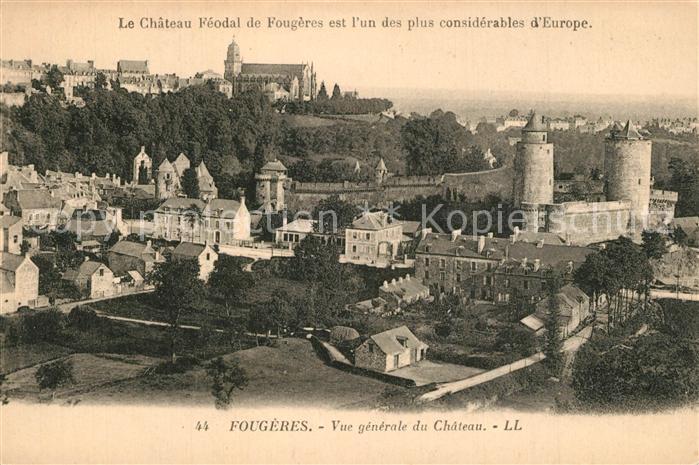Fougeres Vue Generale du Chateau