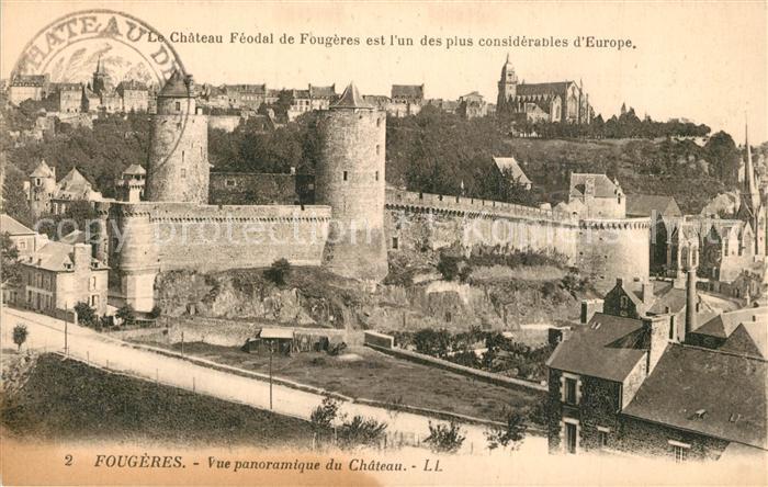 Fougeres Vue panoramique du Chateau