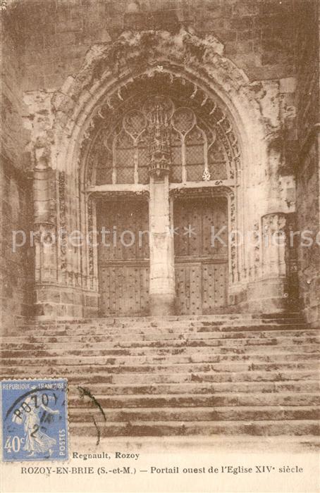 Rozoy en Brie Portail ouest de l'Eglise XIVe siècle