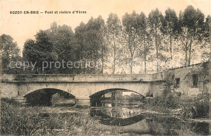 Rozoy en Brie Pont et rivière d yeres