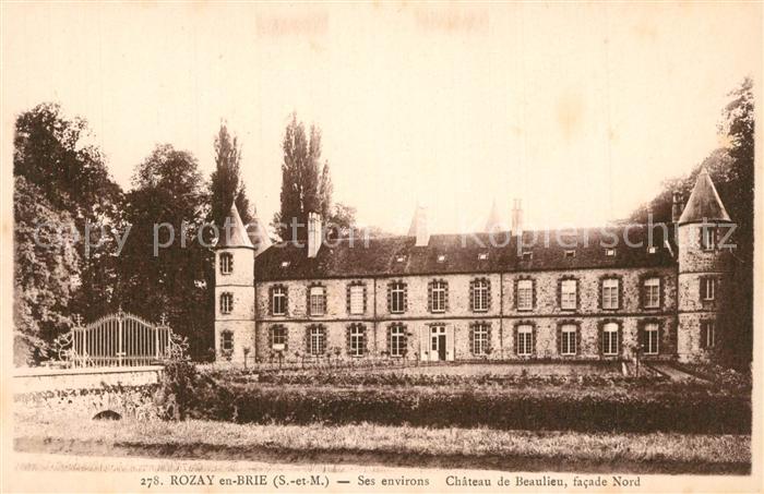 Rozay-en-Brie Chateau de Beaulieu facade nord