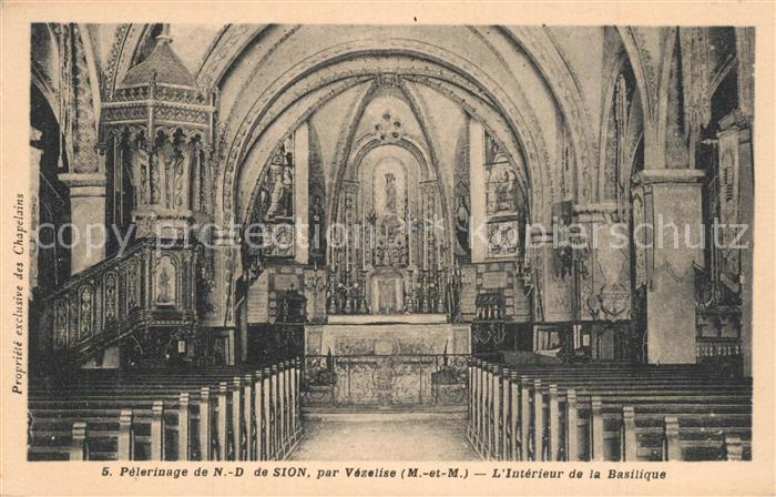 Vezelise Pèlerinage de Notre Dame de Sion Intérieur de la Basilique