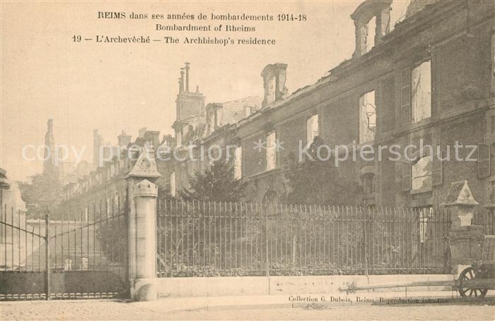 Reims Champagne Ardenne Bombardment Archeveche