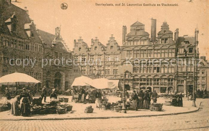 Bruxelles Br?ssel Veerleplaats St. Laurentius Gasthuis Vischmarkt