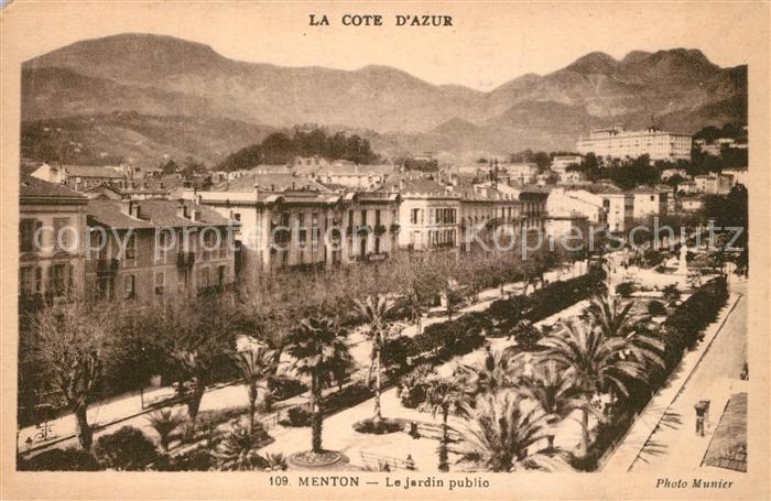 Menton Alpes Maritimes Jardin Public