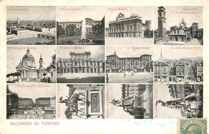 Torino Stazione Palazzo Madama Via della Zecca Via Po