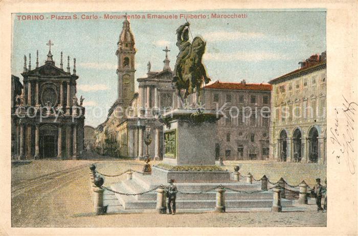 Torino Piazza S. Carlo Monumento a Emanuele Filiberto