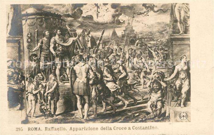 Roma Rom Raffaello Apparizione della Croce a Costantino