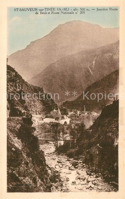 Saint-Sauveur-sur-Tinee Jonction Route de Beuil et Route Nationale 205