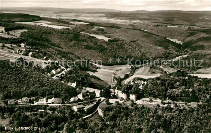 Dhaun Fliegeraufnahme mit Schloss Dhaun
