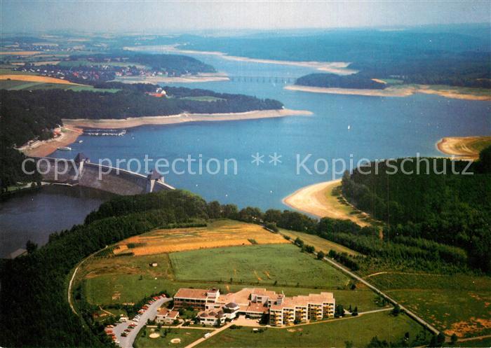 Moehnesee Heinrich Luebke Haus Fliegeraufnahme