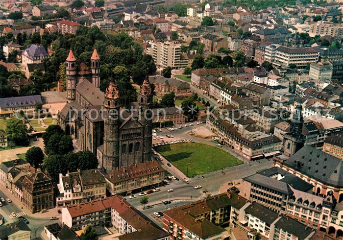 Worms Rhein Fliegeraufnahme