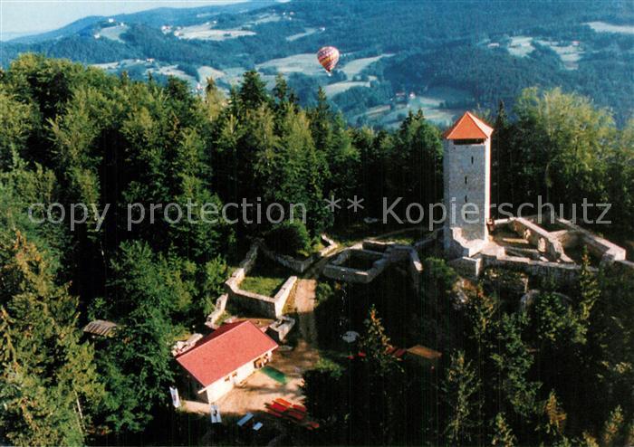 Geiersthal Regen Burgruine Altnussberg Fliegeraufnahme