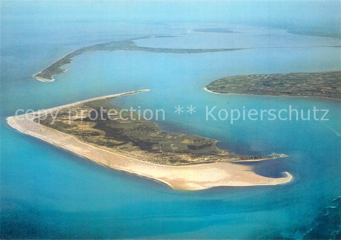 Amrum Fliegeraufnahme mit der Westspitze von Foehr Sylt und Insel Romo
