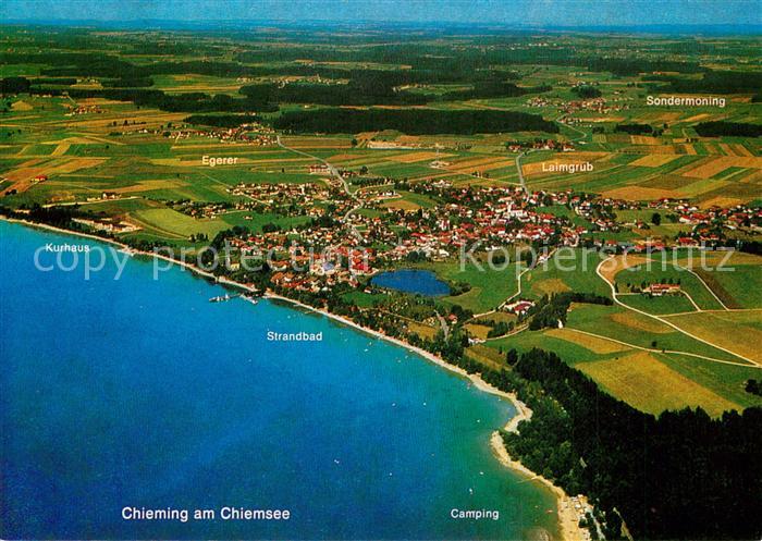 Chieming Chiemsee Fliegeraufnahme
