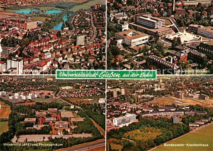 Giessen Lahn Fliegeraufnahmen Unikliniken Universitaet Philosophikum Bundeswehr