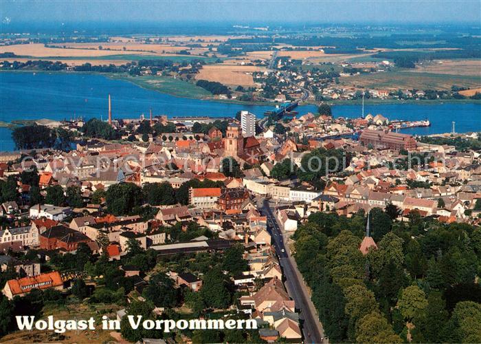 Wolgast Mecklenburg-Vorpommern Fliegeraufnahme mit Insel Usedom