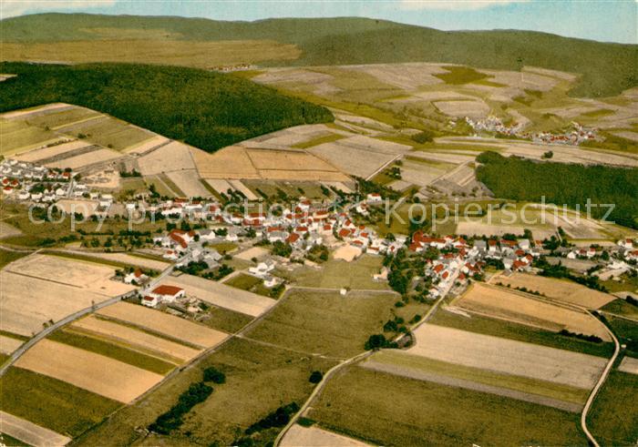 Oberweser Hessen Fliegeraufnahme mit Hotel Pension Scheede