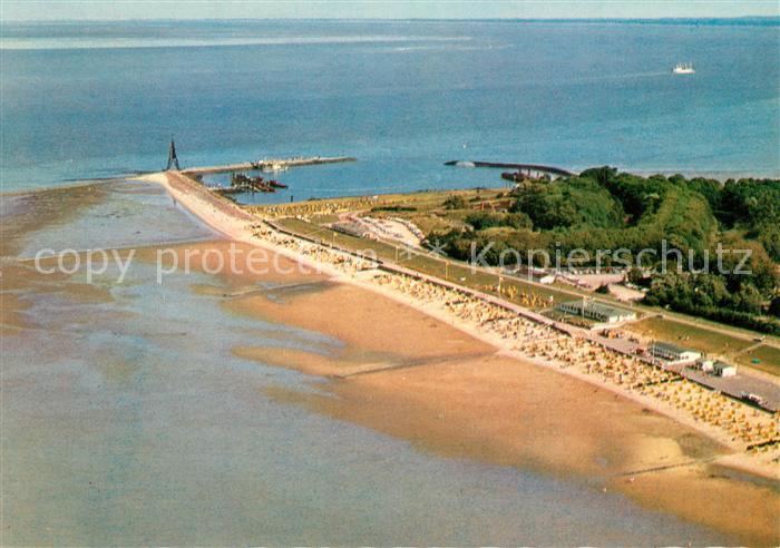 Cuxhaven Doese Nordseebad Strandbad Kugelbake Fliegeraufnahme