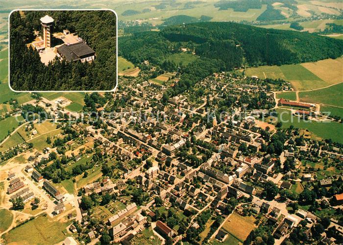 Scheibenberg Fliegeraufnahme mit Aussichtsturm