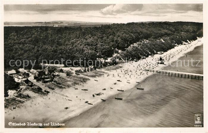 ueckeritz Usedom Fliegeraufnahme mit Strand