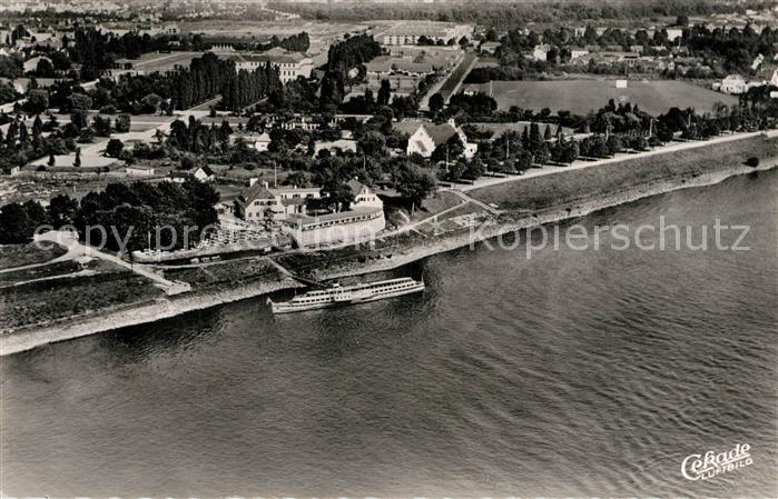 Duesseldorf Fliegeraufnahme Rheinrestaurant Schnellenburg