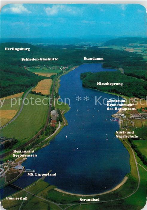 Schieder-Schwalenberg Fliegeraufnahme Emmerstausee