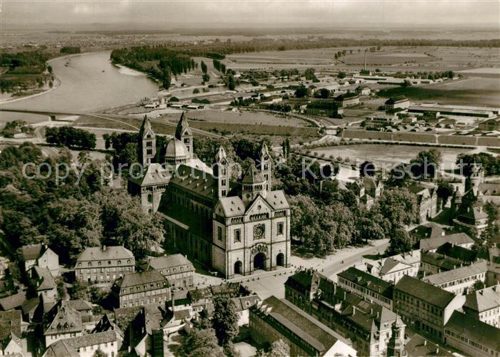 Speyer Rhein Fliegeraufnahme mit Dom