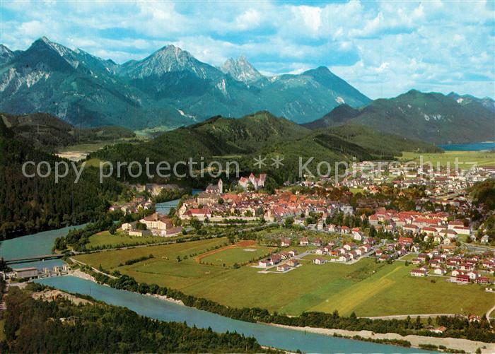 F?ssen Allg Fliegeraufnahme mit Vilserkogel Weissensee