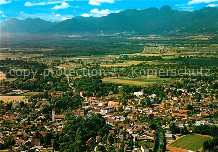 Bad Aibling Fliegeraufnahme mit Wendelstein