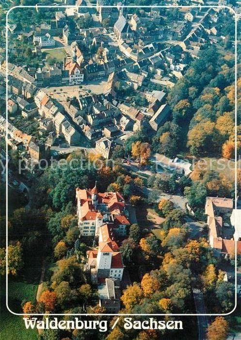 Waldenburg Sachsen Fliegeraufnahme mit Schloss und Innenstadt