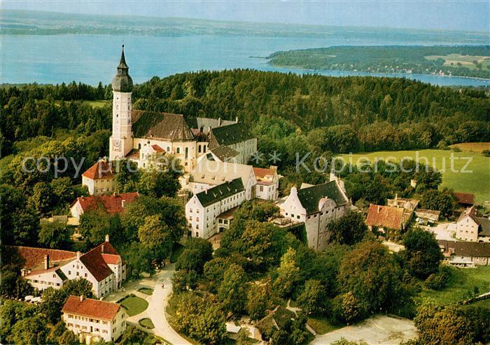 Kloster Andechs Fliegeraufnahme mit Ammersee