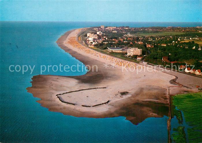 Cuxhaven Nordseebad Fliegeraufnahme mit Strand