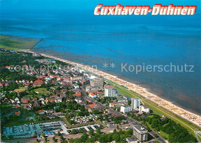 Cuxhaven Duhnen Nordseebad Fliegeraufnahme mit Strand