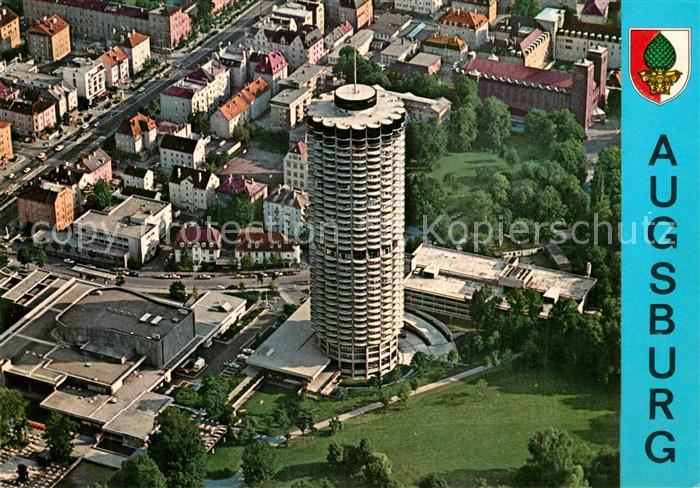 Augsburg Fliegeraufnahme Hotelturm Holiday Inn