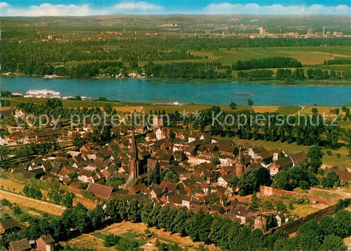 Zons Fliegeraufnahme Rhein