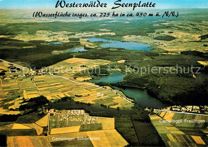 Steinen Westerwald Fliegeraufnahme Seenplatte