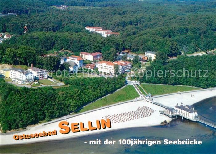 Sellin R?gen Fliegeraufnahme mit Strand und Seebr?cke
