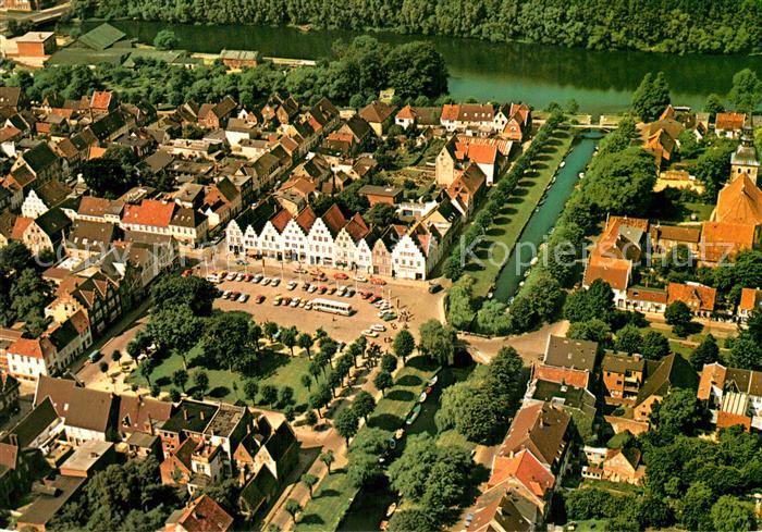 Friedrichstadt Eider Fliegeraufnahme Holl?nderstadt an Eider und Treene