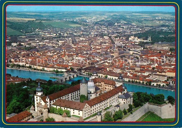 Wuerzburg Fliegeraufnahme mit Schloss